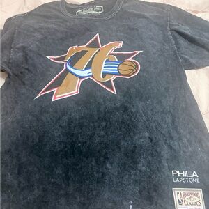 Mitchell & Ness Black Philadelphia 76ers T-Shirt